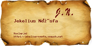 Jekelius Násfa névjegykártya